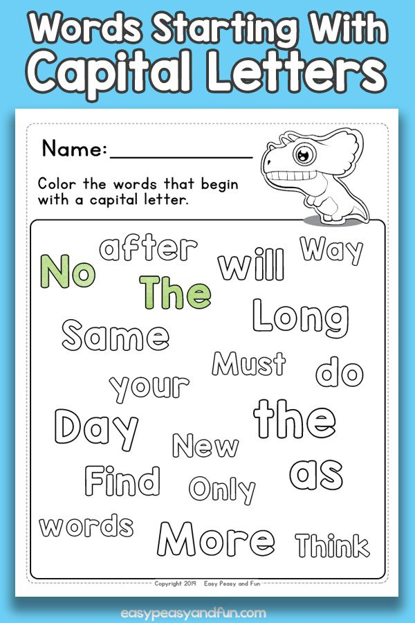 21 Capital Letters Worksheets 2Nd Grade