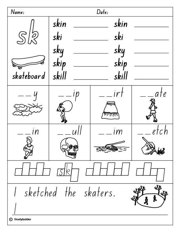 21 Consonant Blends Worksheets Kindergarten