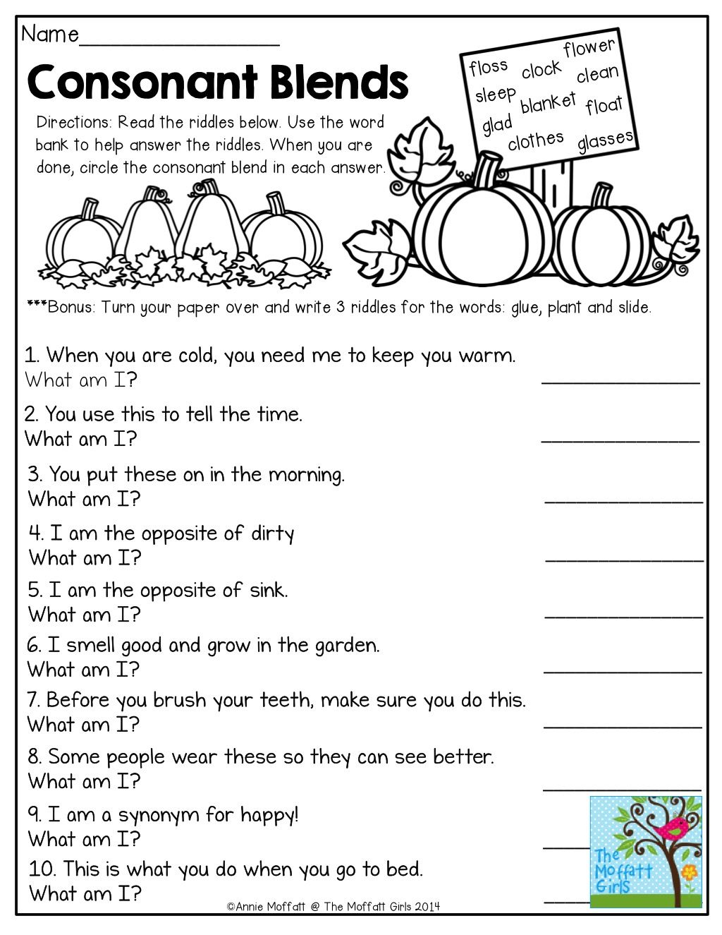 21 Consonant Blends Worksheets Kindergarten