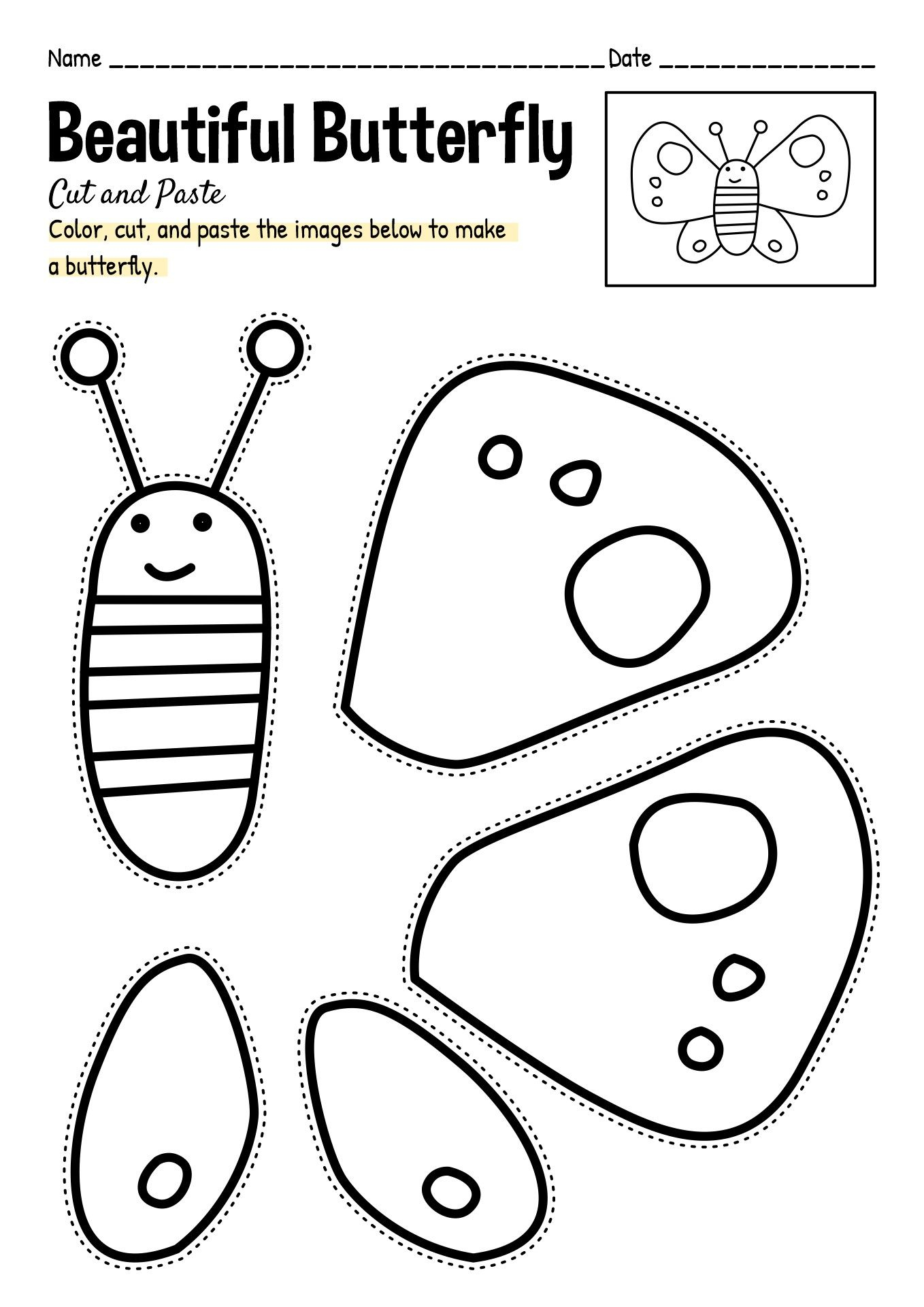 21 Cut And Paste Worksheets 3D