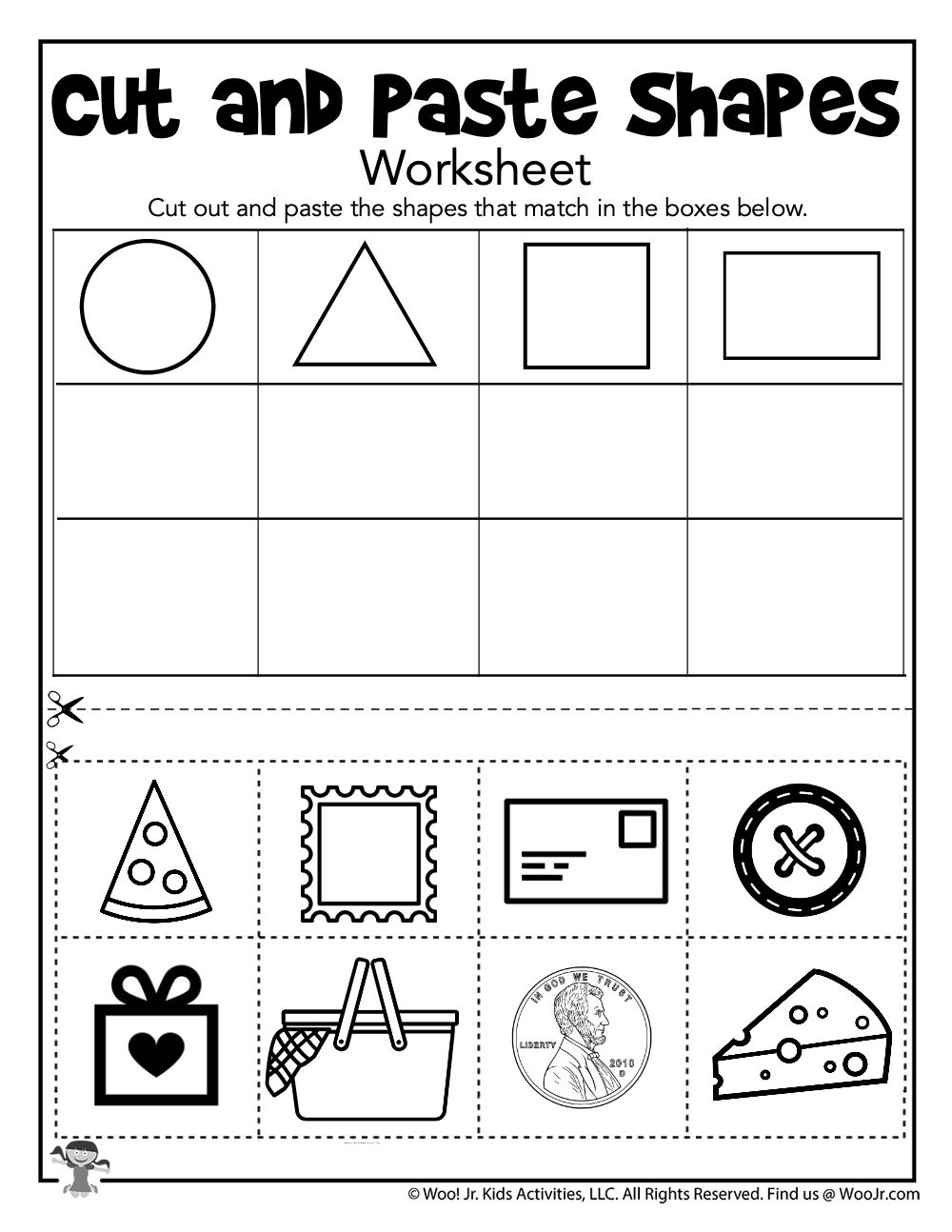 21 Cut And Paste Worksheets 3D