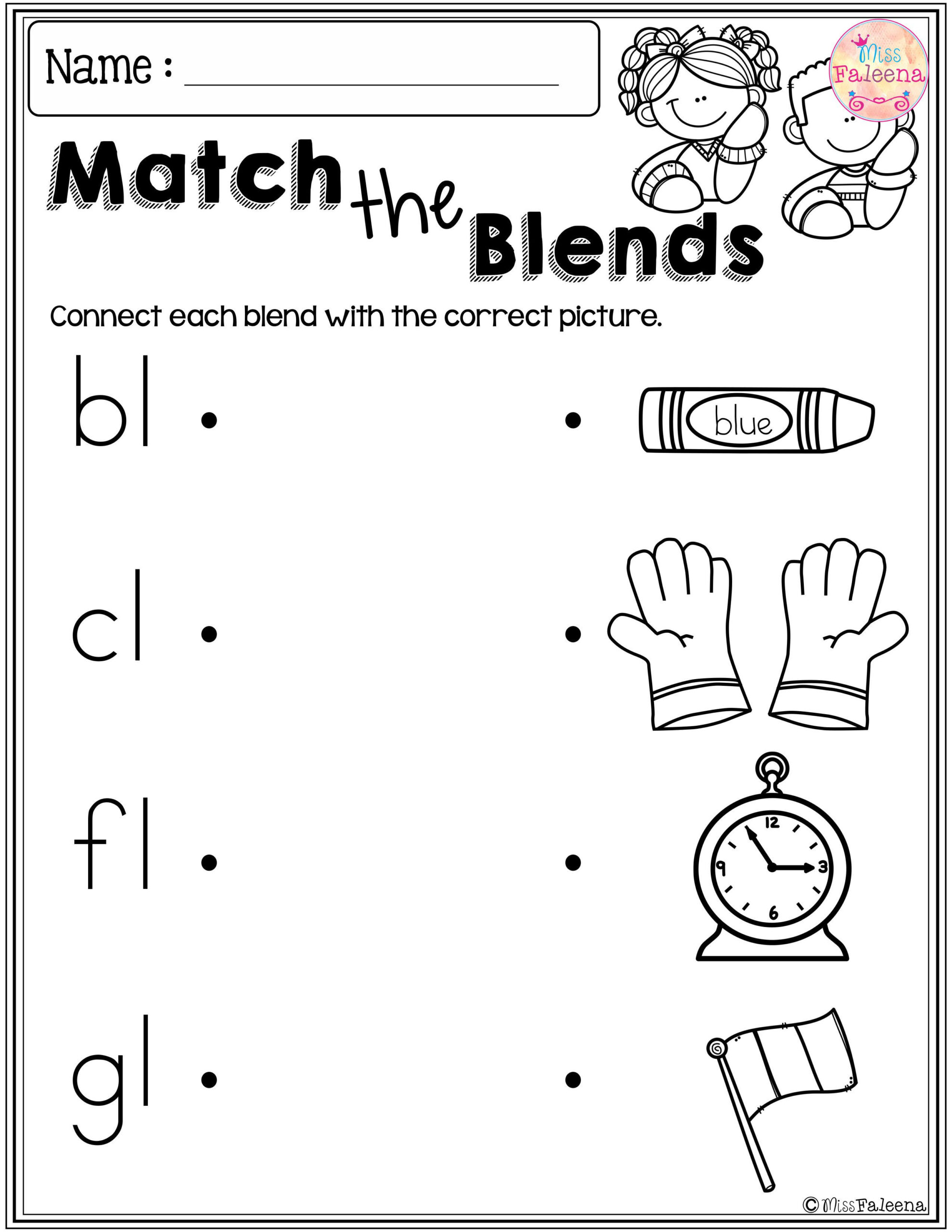 21 English Blends Worksheets For Kindergarten