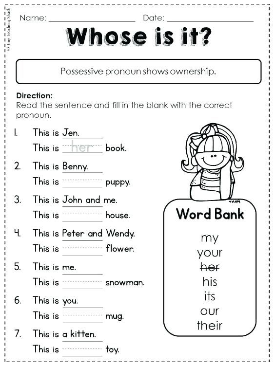 21 English Worksheets For Grade 1 Noun