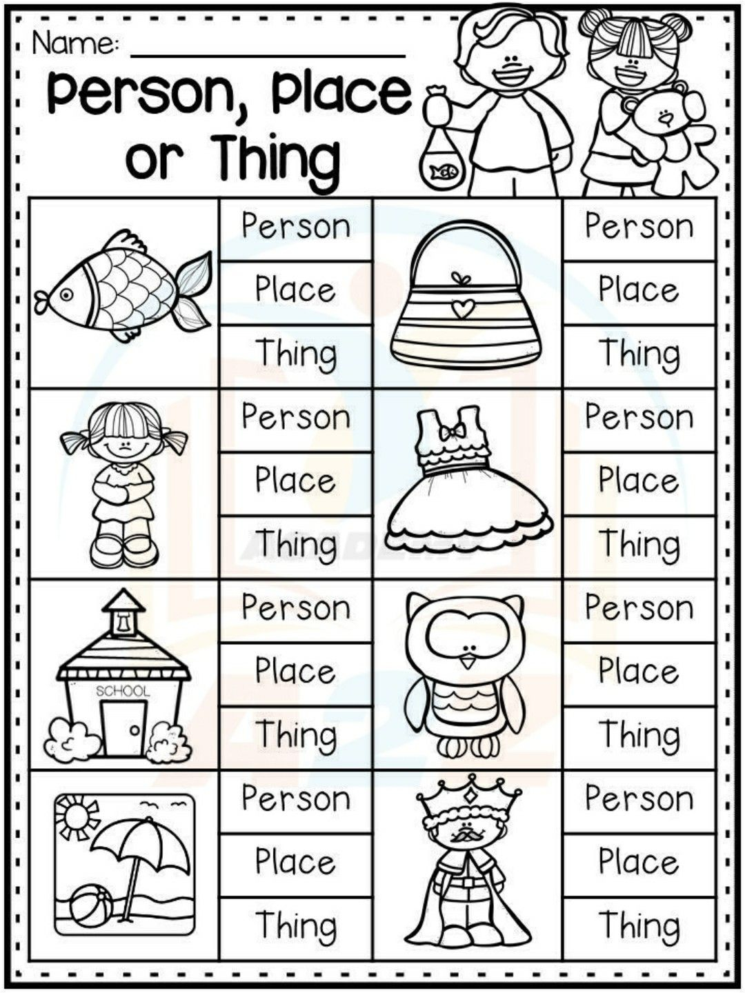 21 English Worksheets For Grade 1 Noun