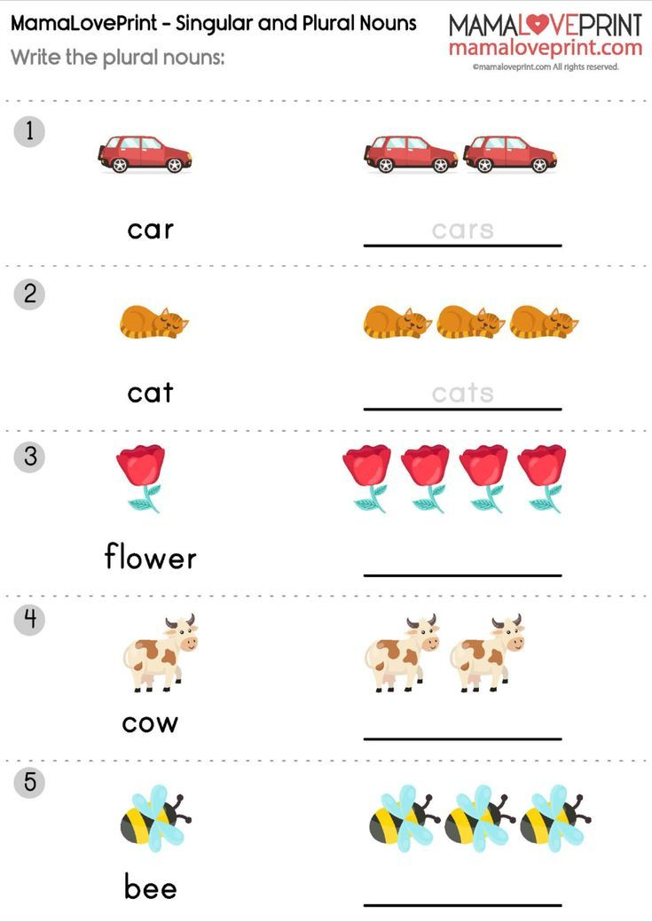 21 English Worksheets For Grade 1 Noun