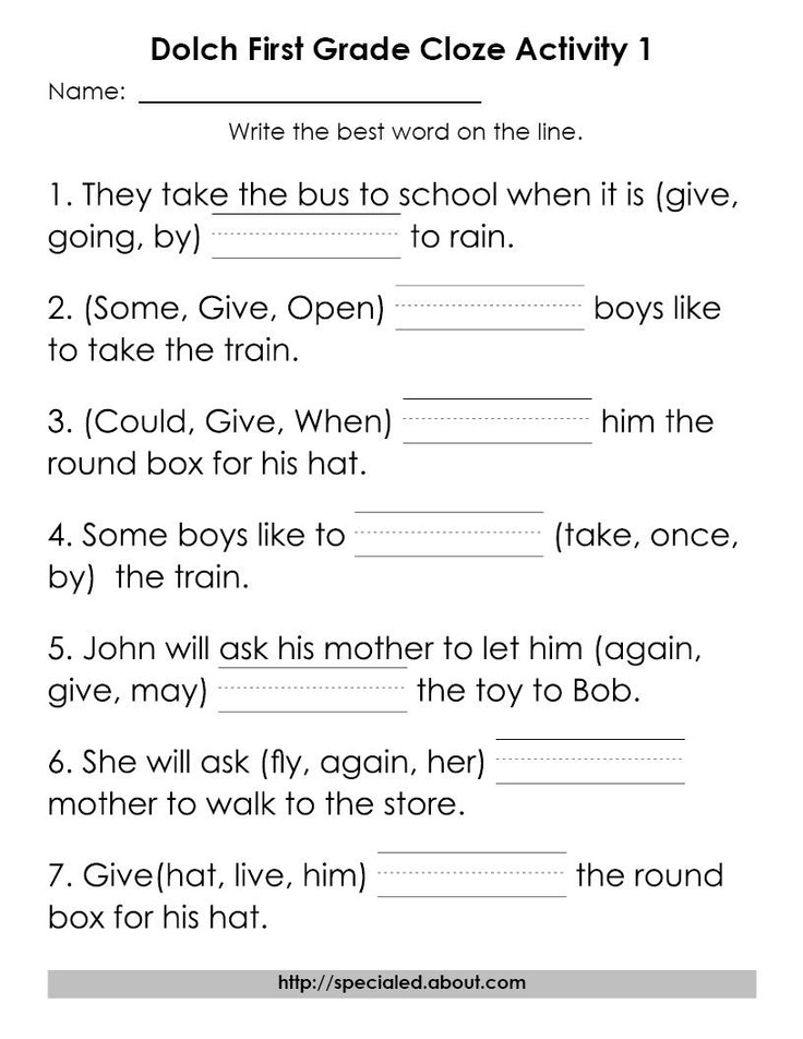 21 Free 1St Grade Reading Worksheets