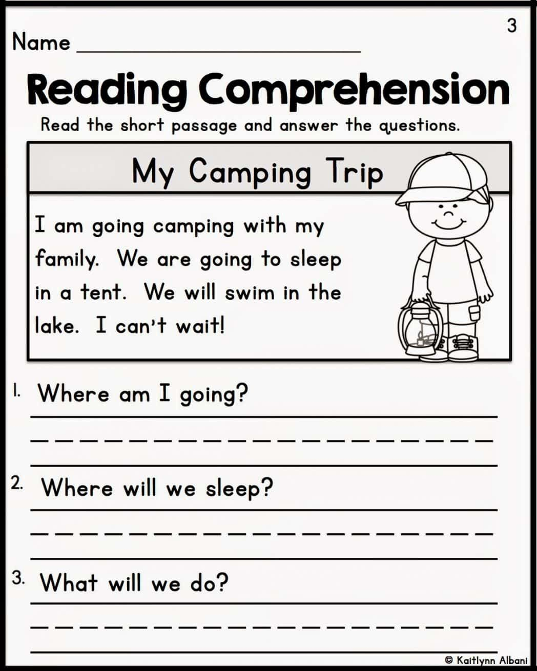 21 Free Reading Comprehension Worksheets 1St Grade