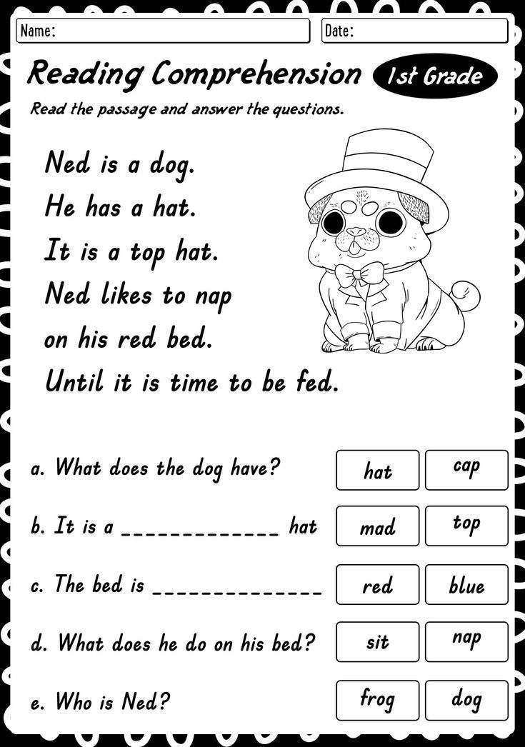 21 Free Reading Comprehension Worksheets 1St Grade