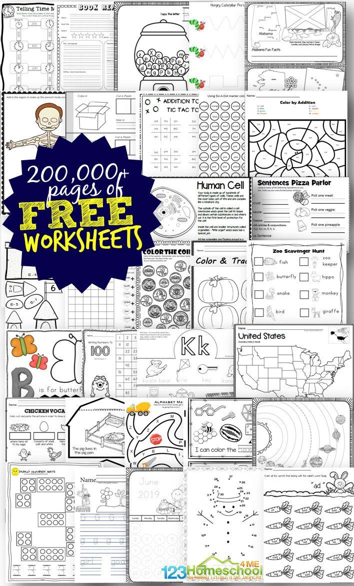 21 Homeschool Kindergarten Printables Free Worksheets