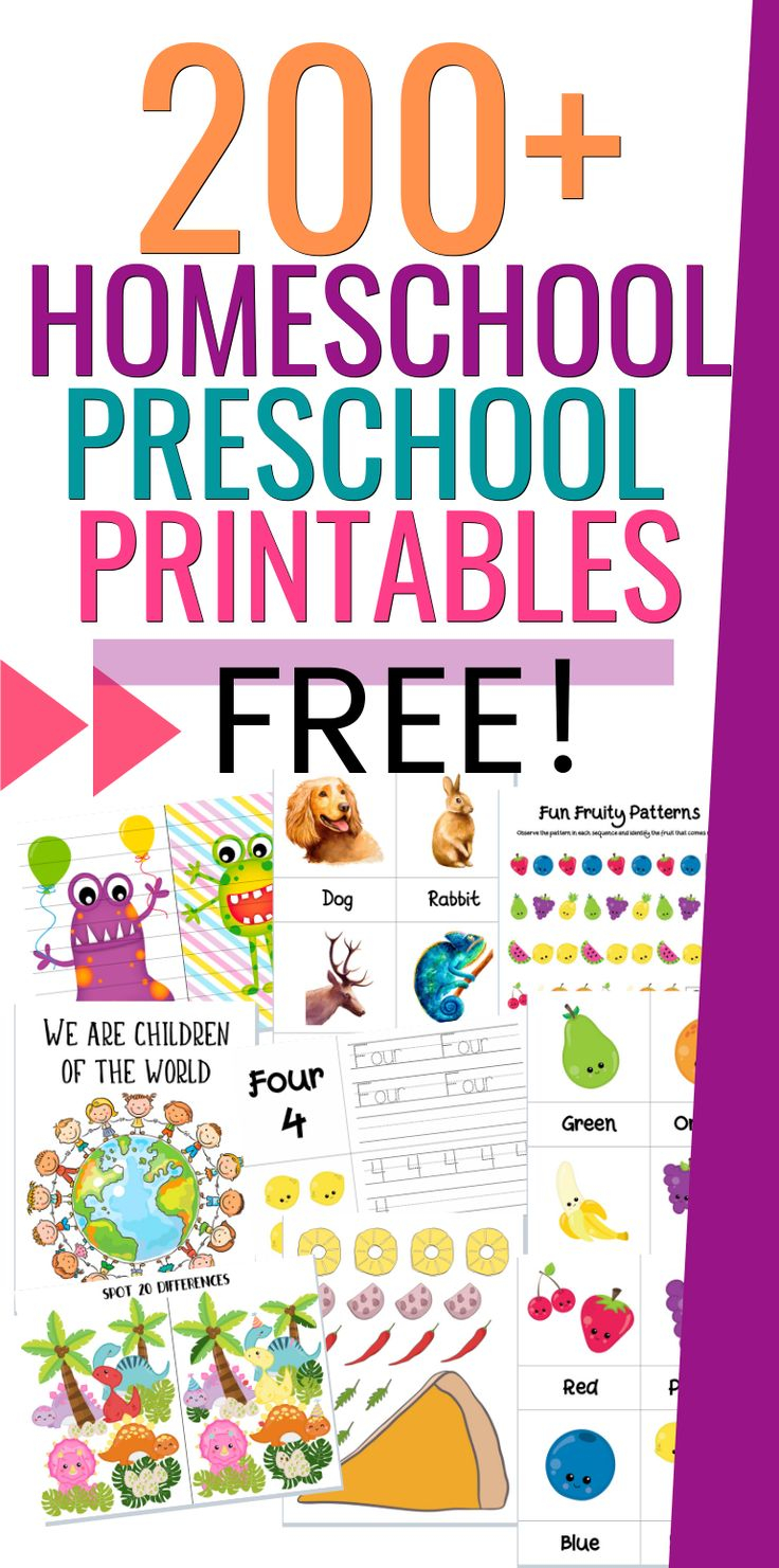 21 Homeschool Kindergarten Printables Free Worksheets