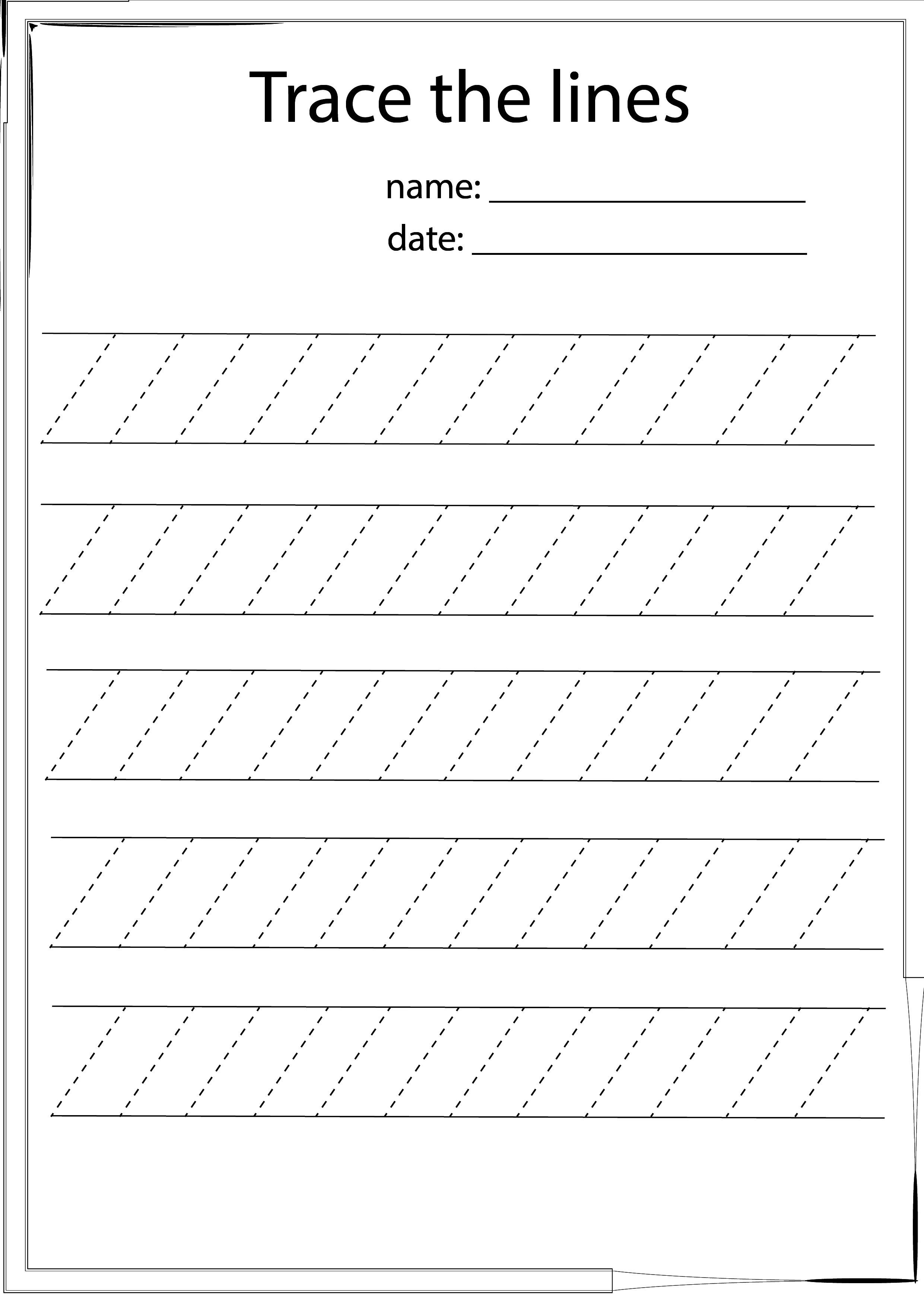 21 Kindergarten Line Tracing Worksheets 21 Kindergarten Line Tracing Worksheets