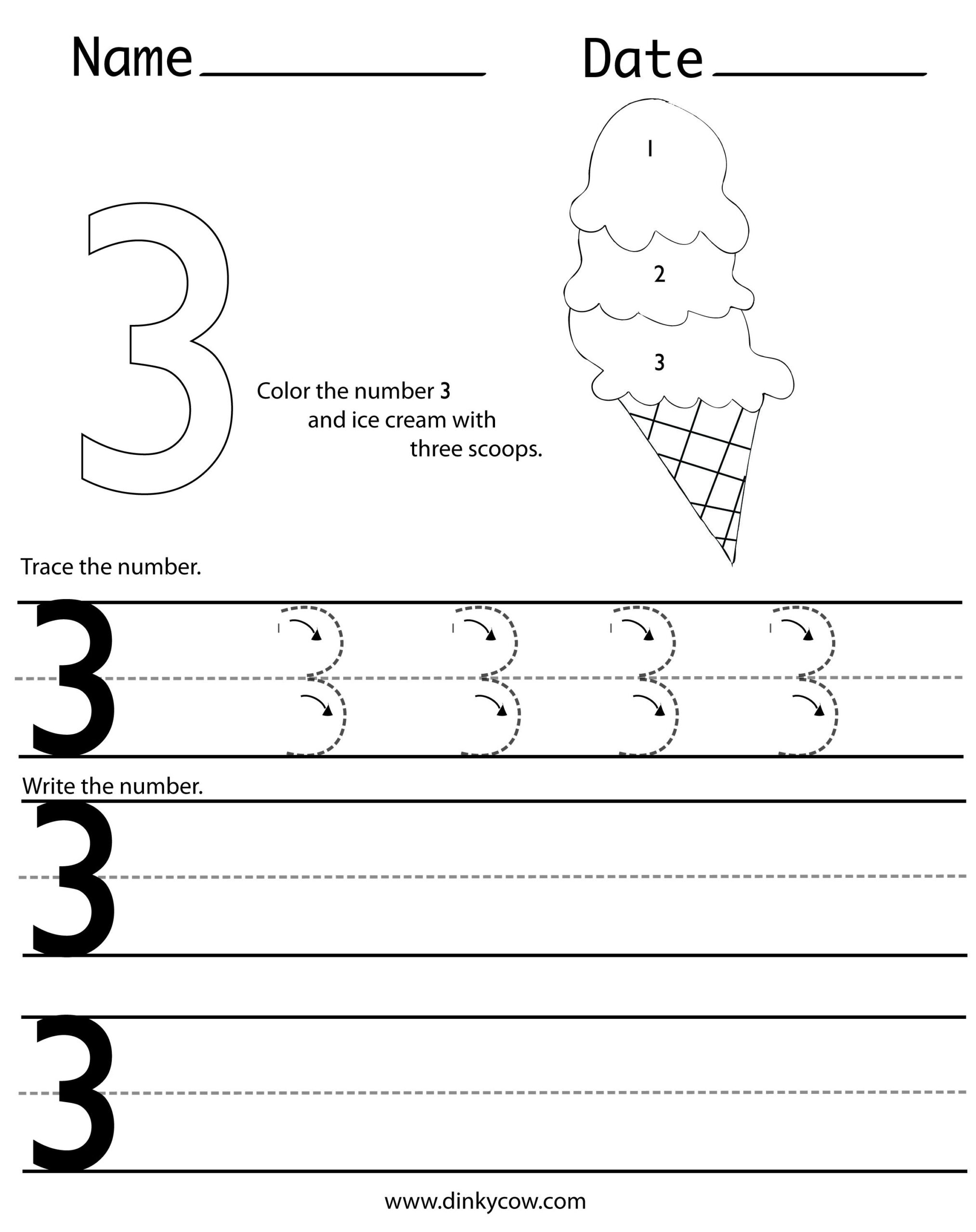 21 Kindergarten Worksheets Number 3