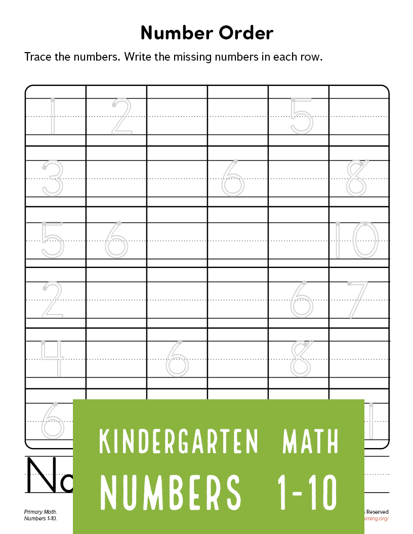 21 Kindergarten Worksheets Number 3