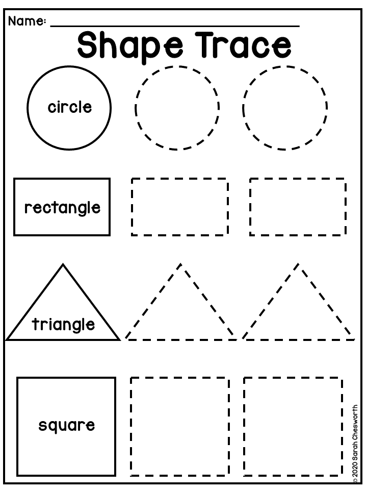21 Kindergarten Worksheets On Shapes