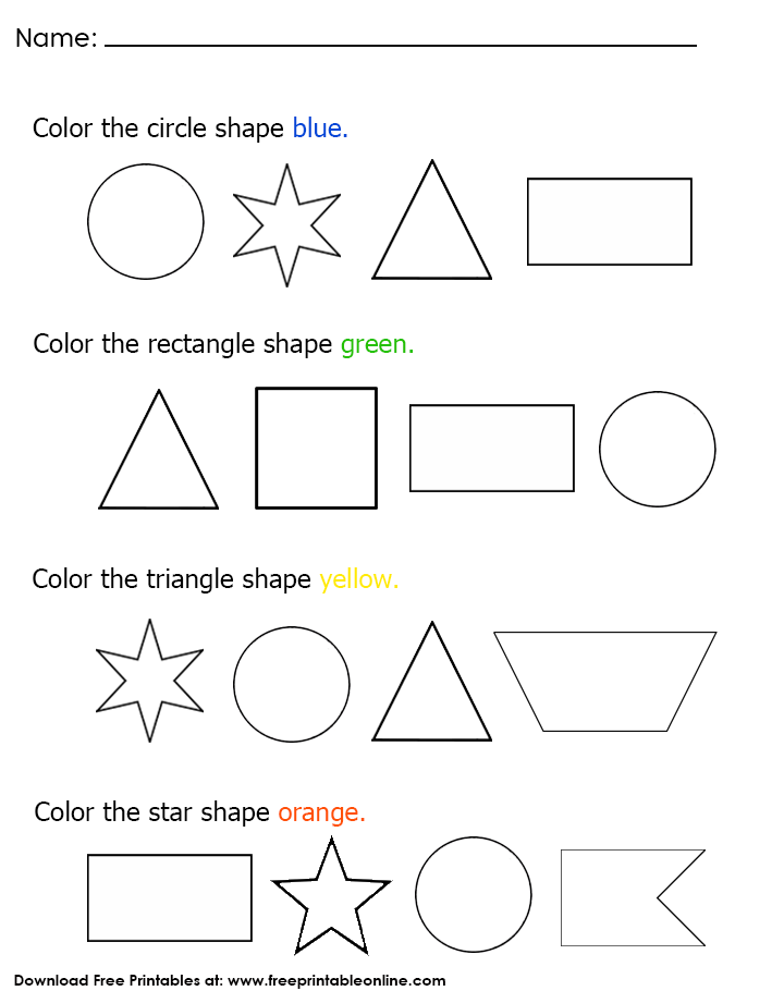 21 Kindergarten Worksheets On Shapes