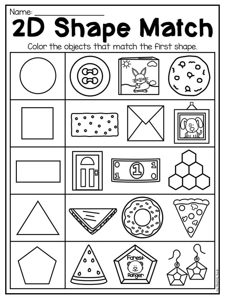 21 Kindergarten Worksheets On Shapes