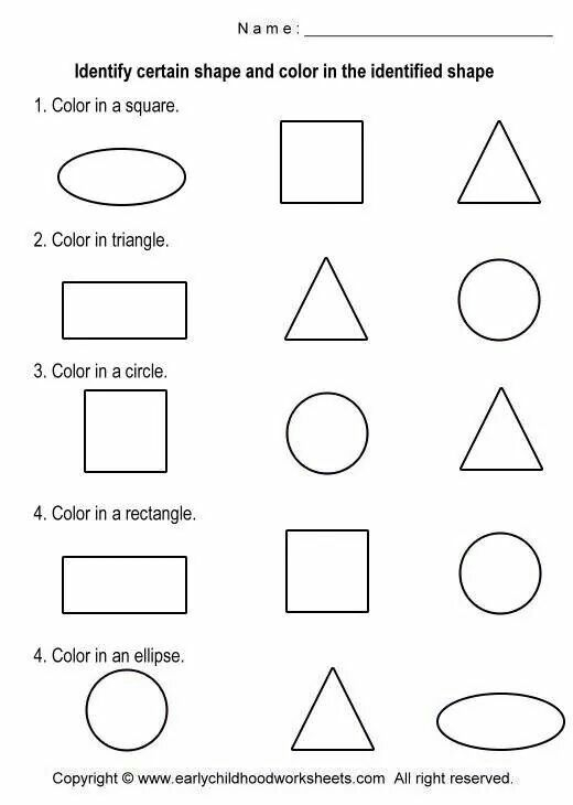21 Kindergarten Worksheets On Shapes