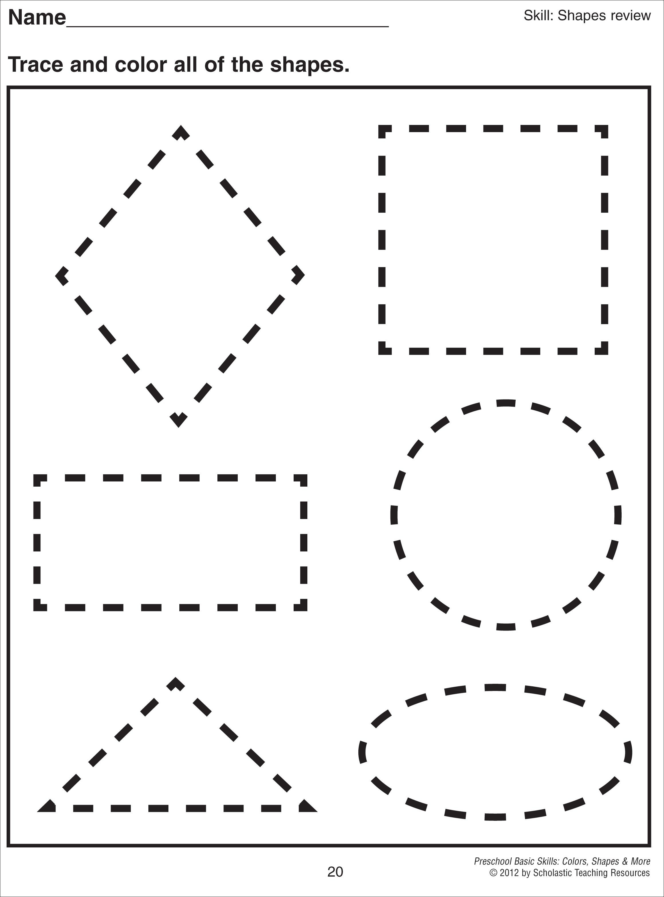 21 Kindergarten Worksheets On Shapes
