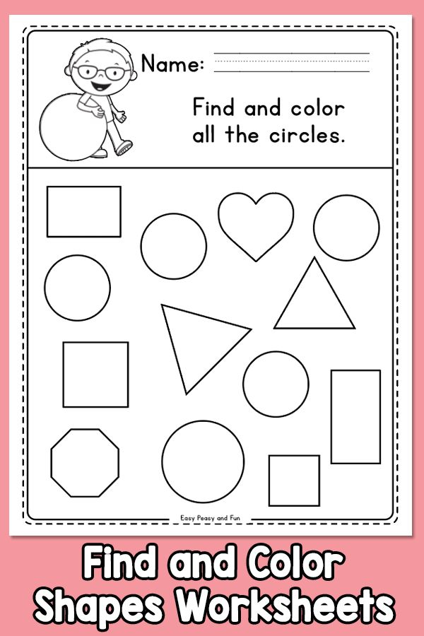 21 Kindergarten Worksheets On Shapes