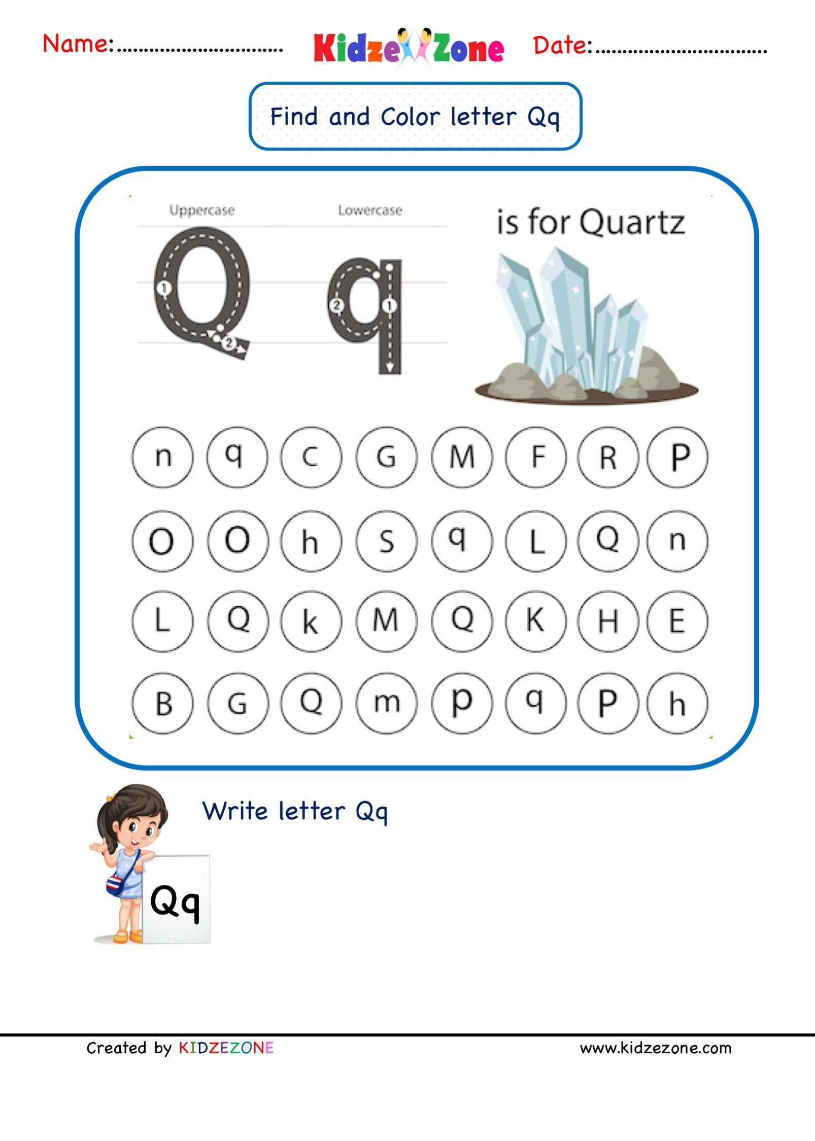 21 Letter Qq Worksheets For Kindergarten