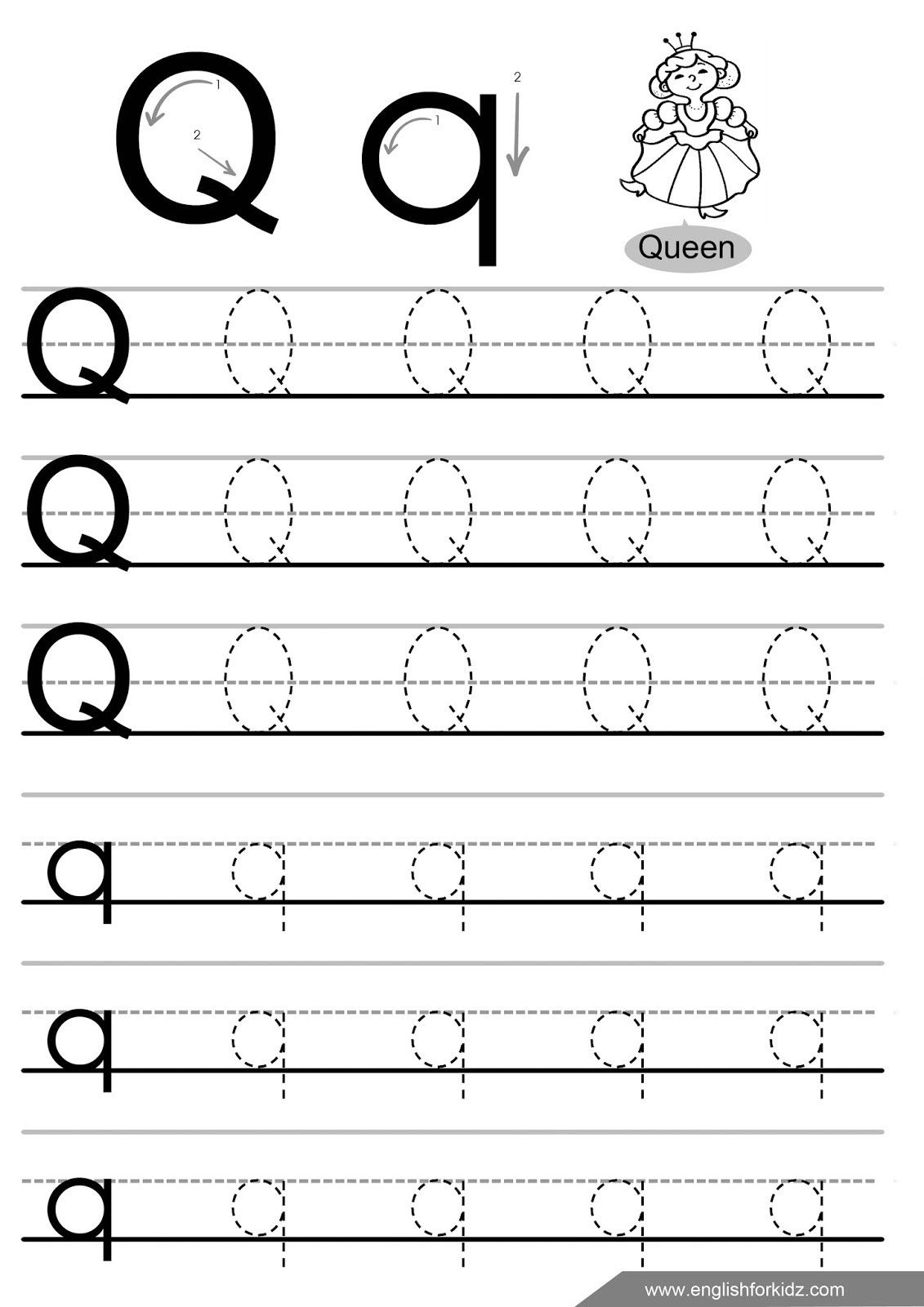 21 Letter Qq Worksheets For Kindergarten