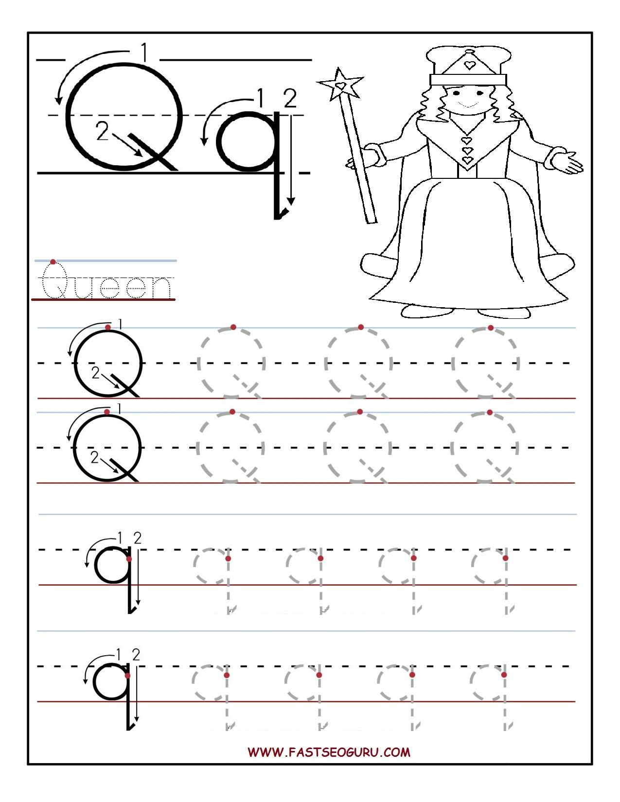 21 Letter Qq Worksheets For Kindergarten