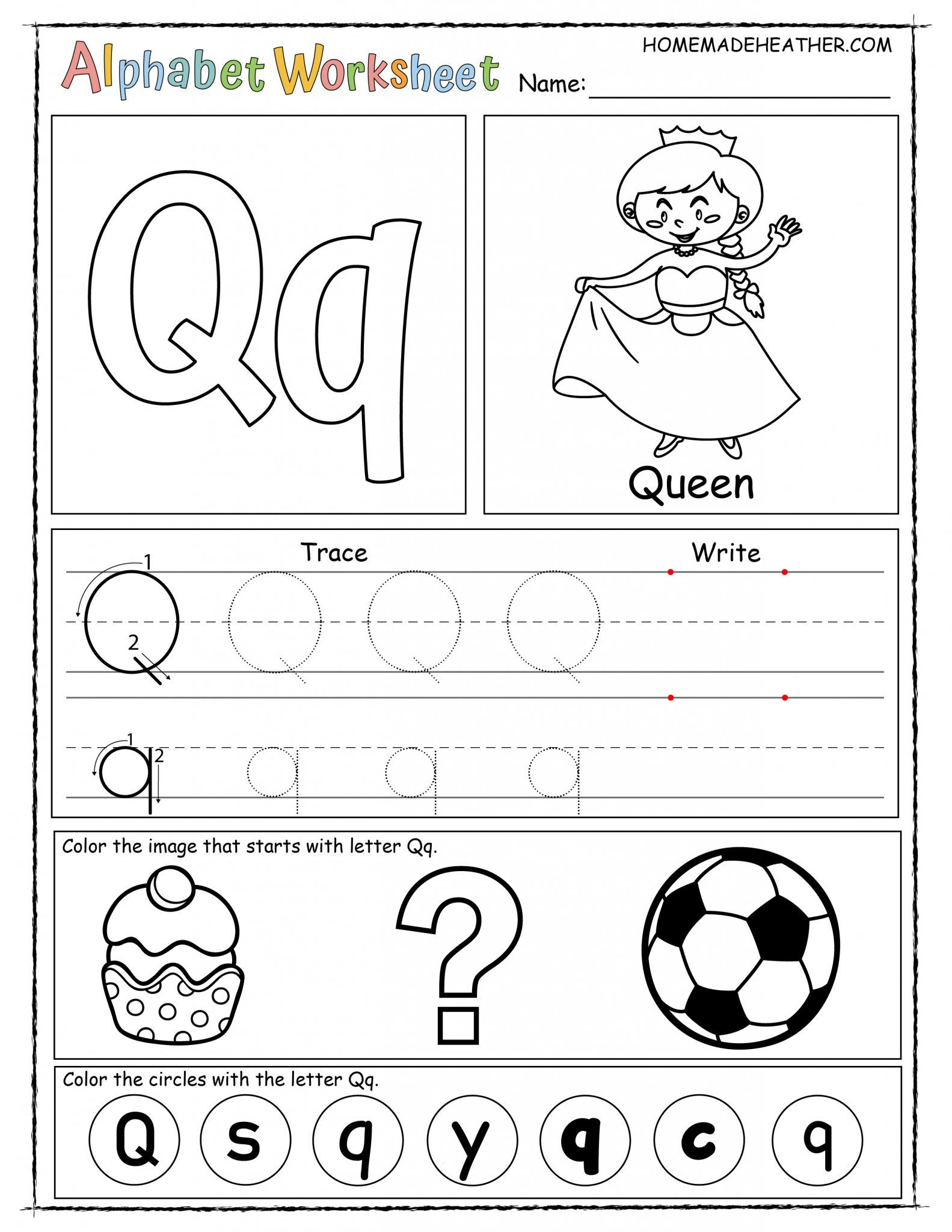 21 Letter Qq Worksheets For Kindergarten