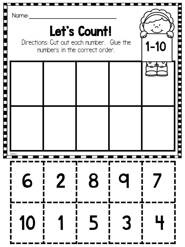 21 Math Kindergarten Worksheets 1-5