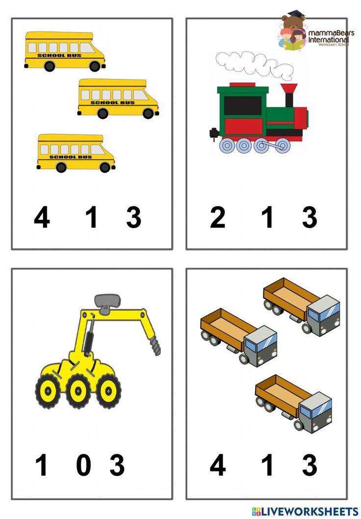 21 Math Kindergarten Worksheets 1-5