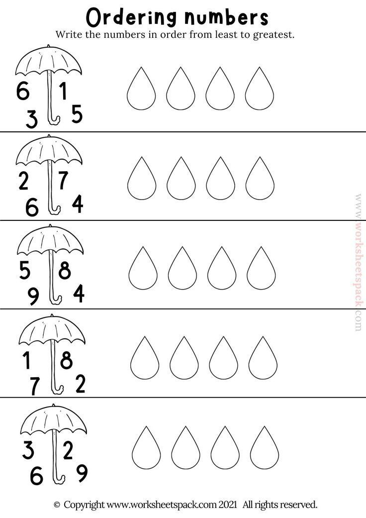 21 Math Kindergarten Worksheets 1-5