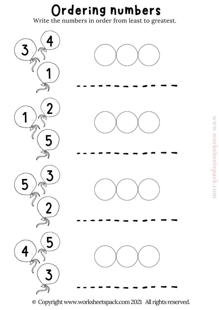 21 Math Kindergarten Worksheets 1-5