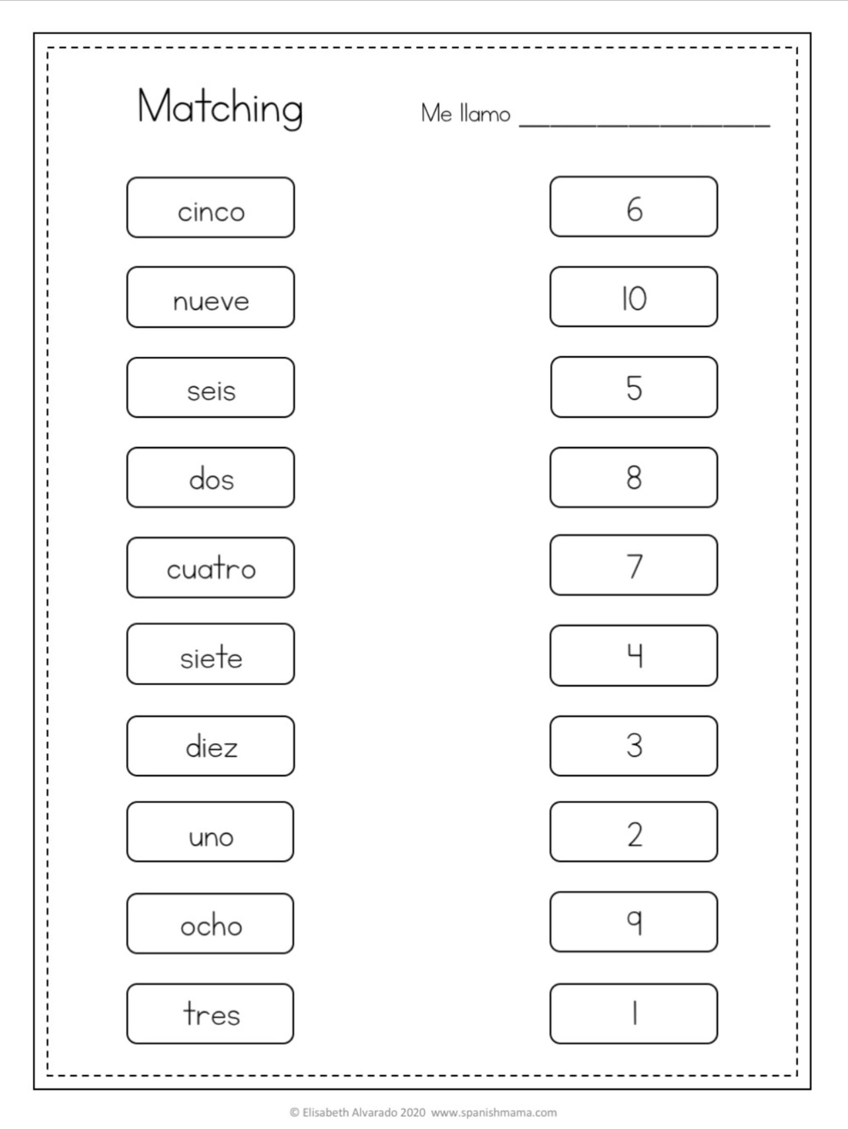 21 Math Worksheets In Spanish