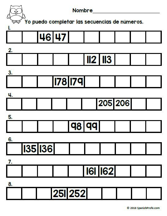 21 Math Worksheets In Spanish