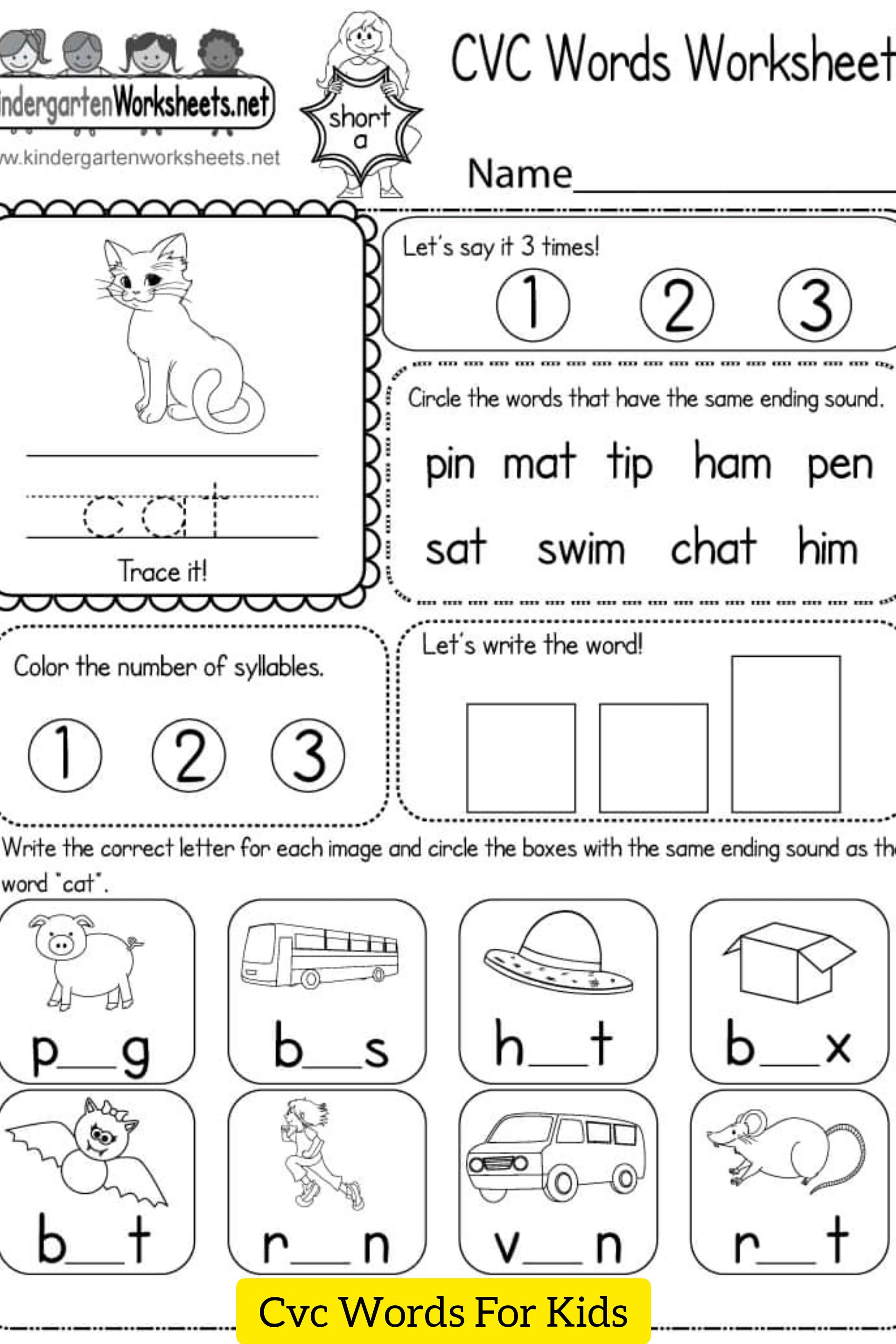 21 Phonics Reading Worksheets For Kindergarten