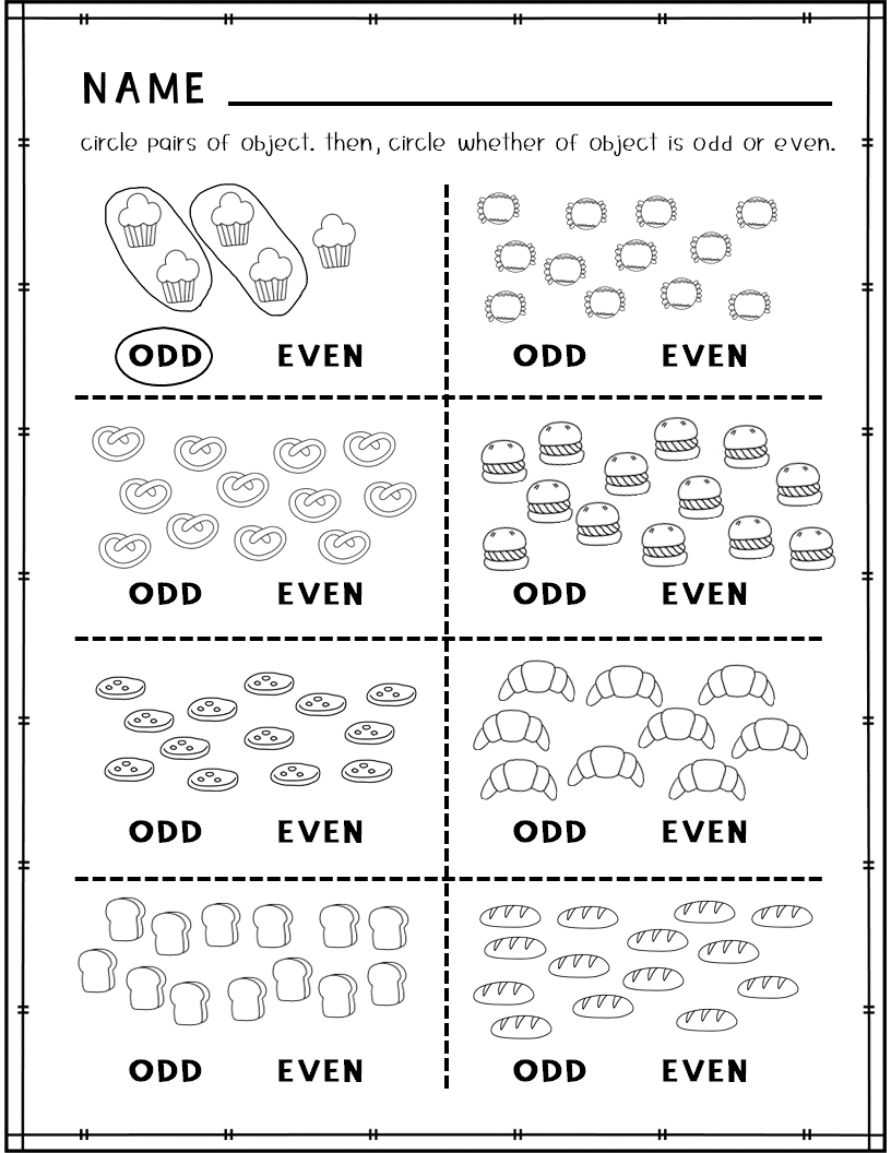 2nd odd and even numbers worksheets