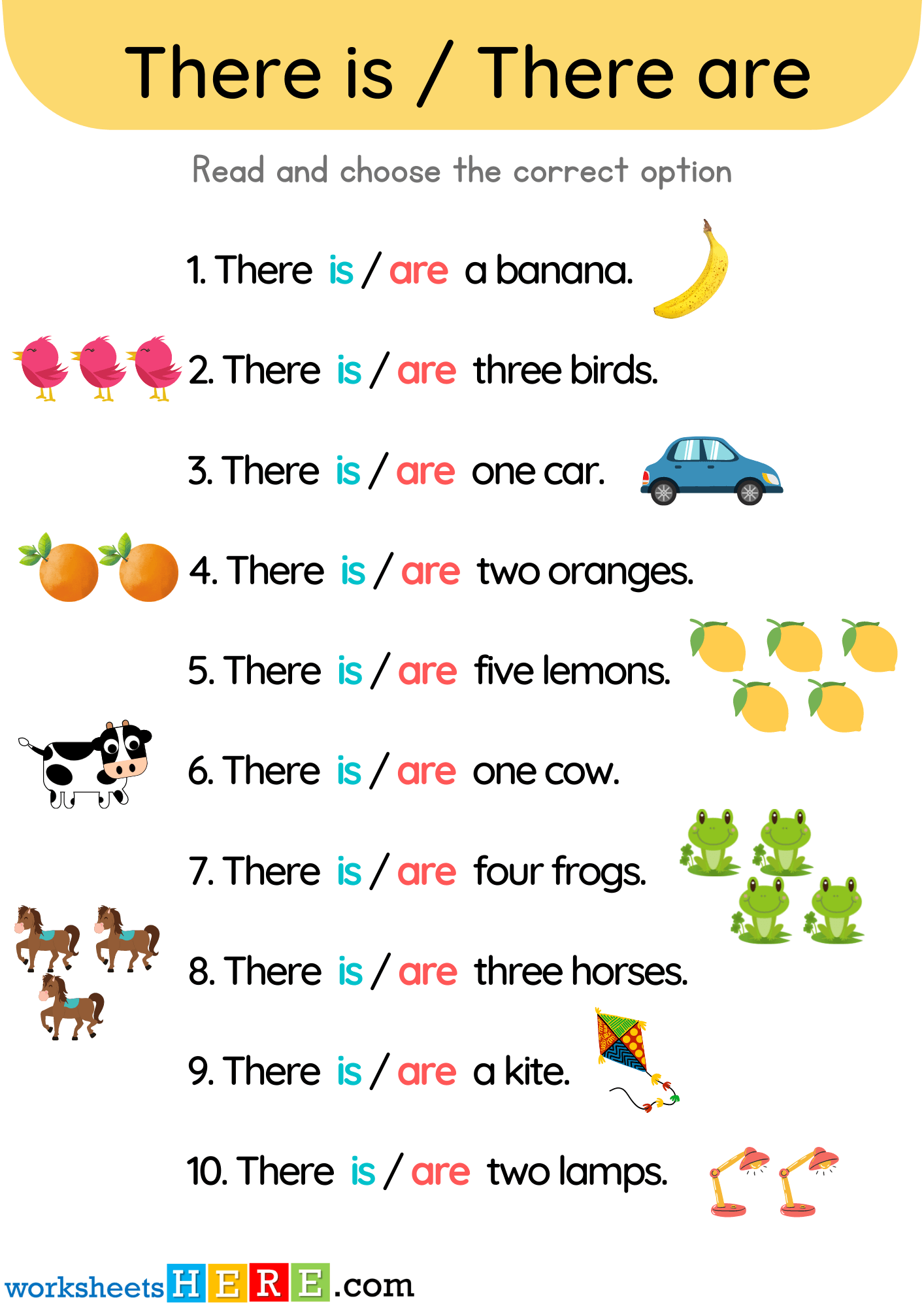 40 English worksheets for kindergarten