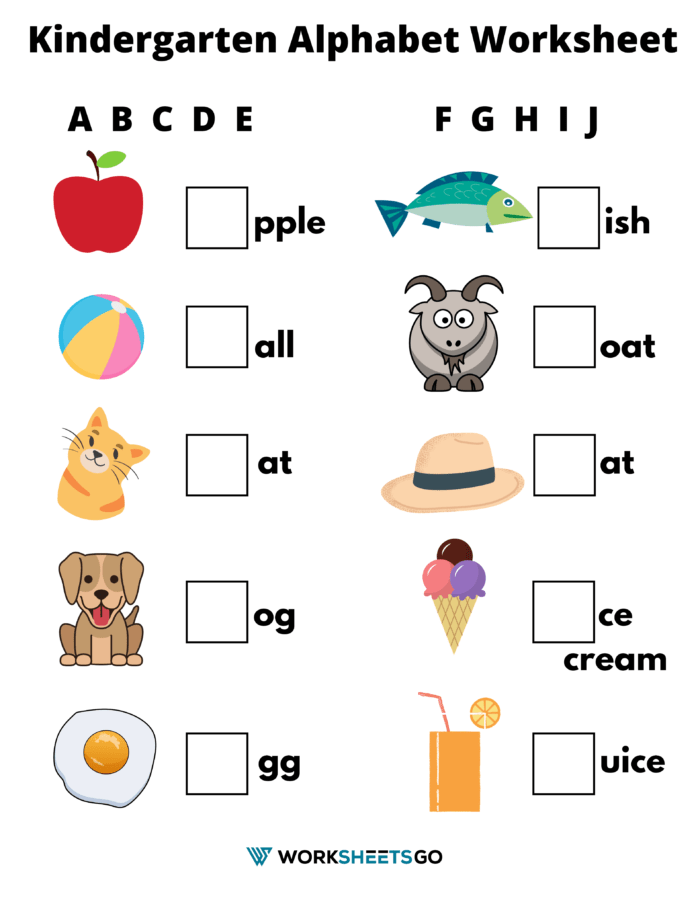 40 English worksheets for kindergarten 40 English worksheets for kindergarten