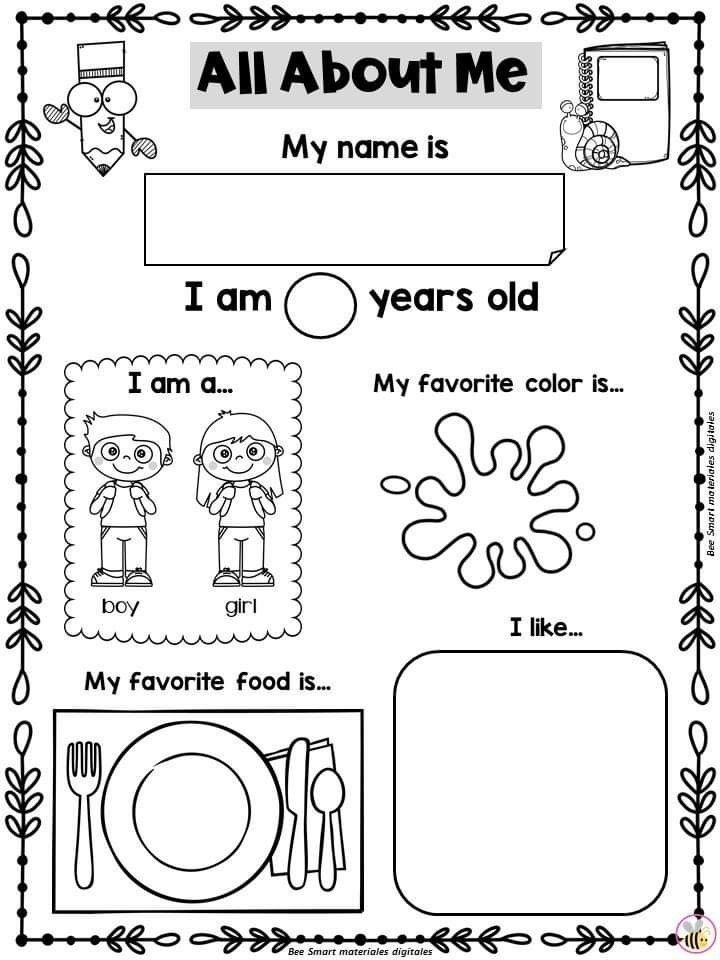 40 English worksheets for kindergarten