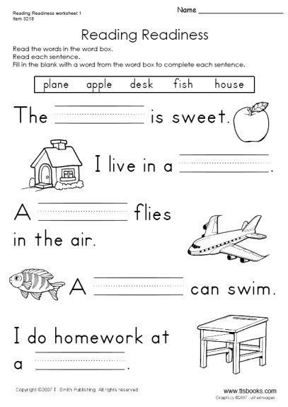 40 English worksheets for kindergarten
