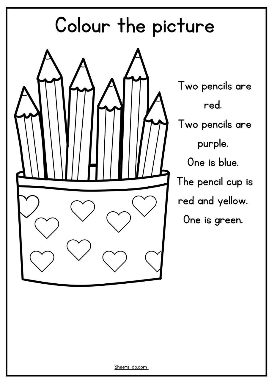 40 English worksheets for kindergarten