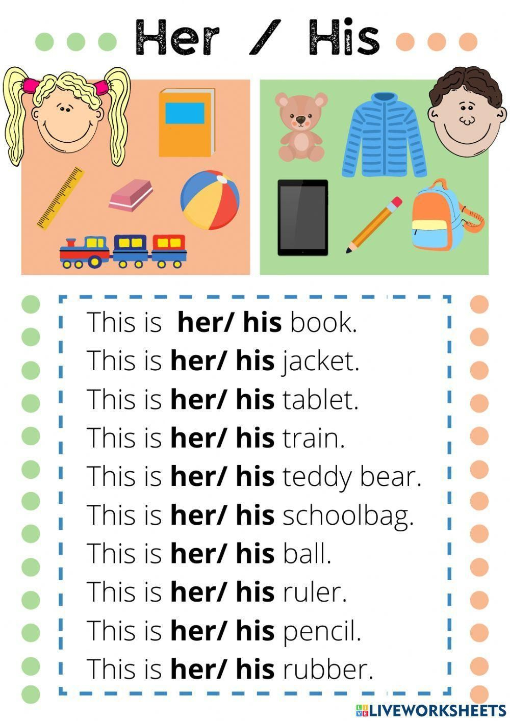 40 English worksheets for kindergarten