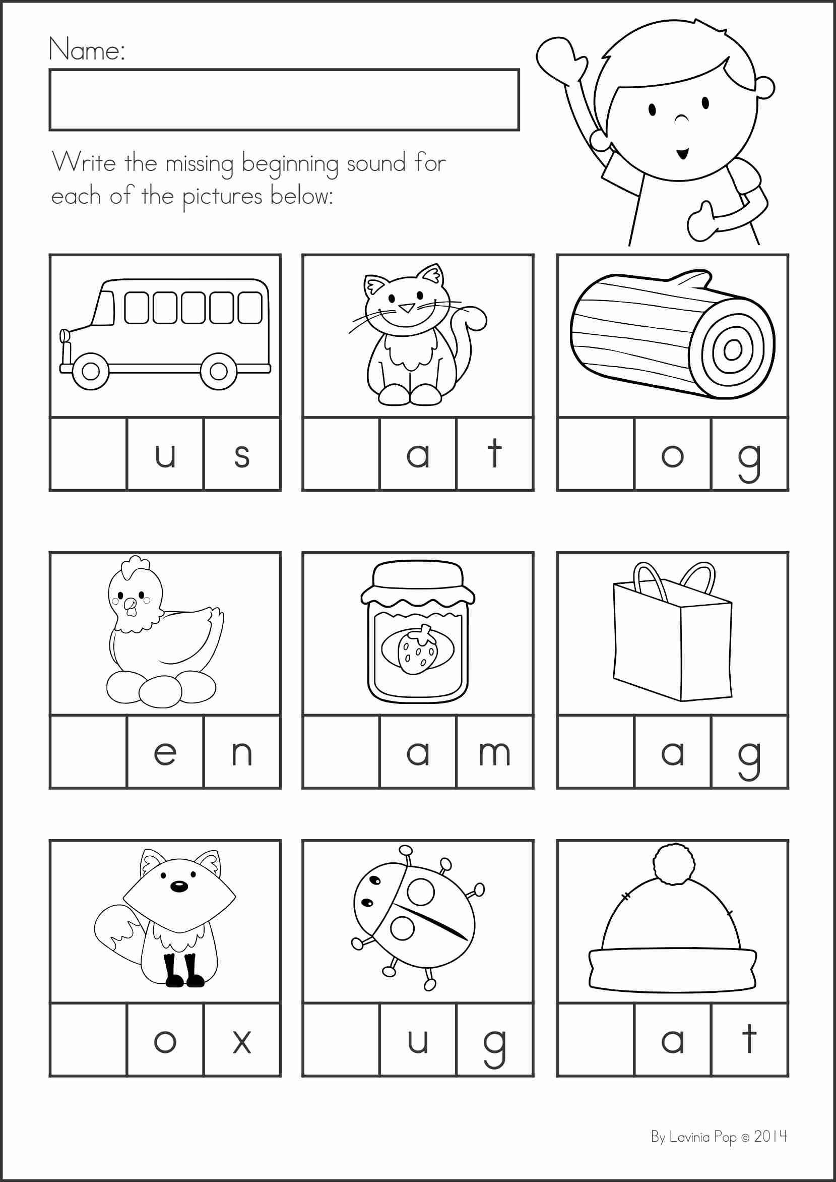 40 English worksheets for kindergarten