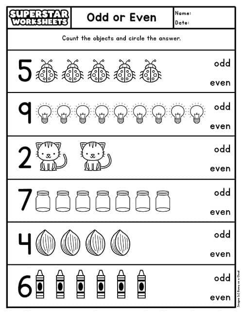 49 Odd and even numbers worksheets