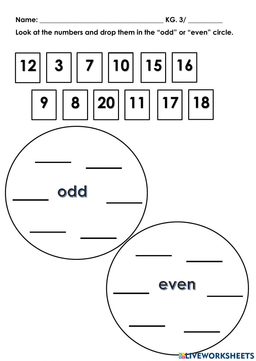 49 Odd and even numbers worksheets