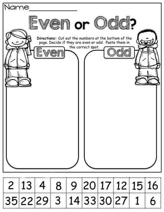 49 Odd and even numbers worksheets