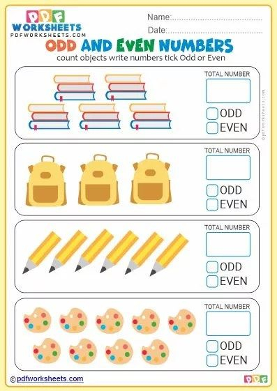 49 Odd and even numbers worksheets