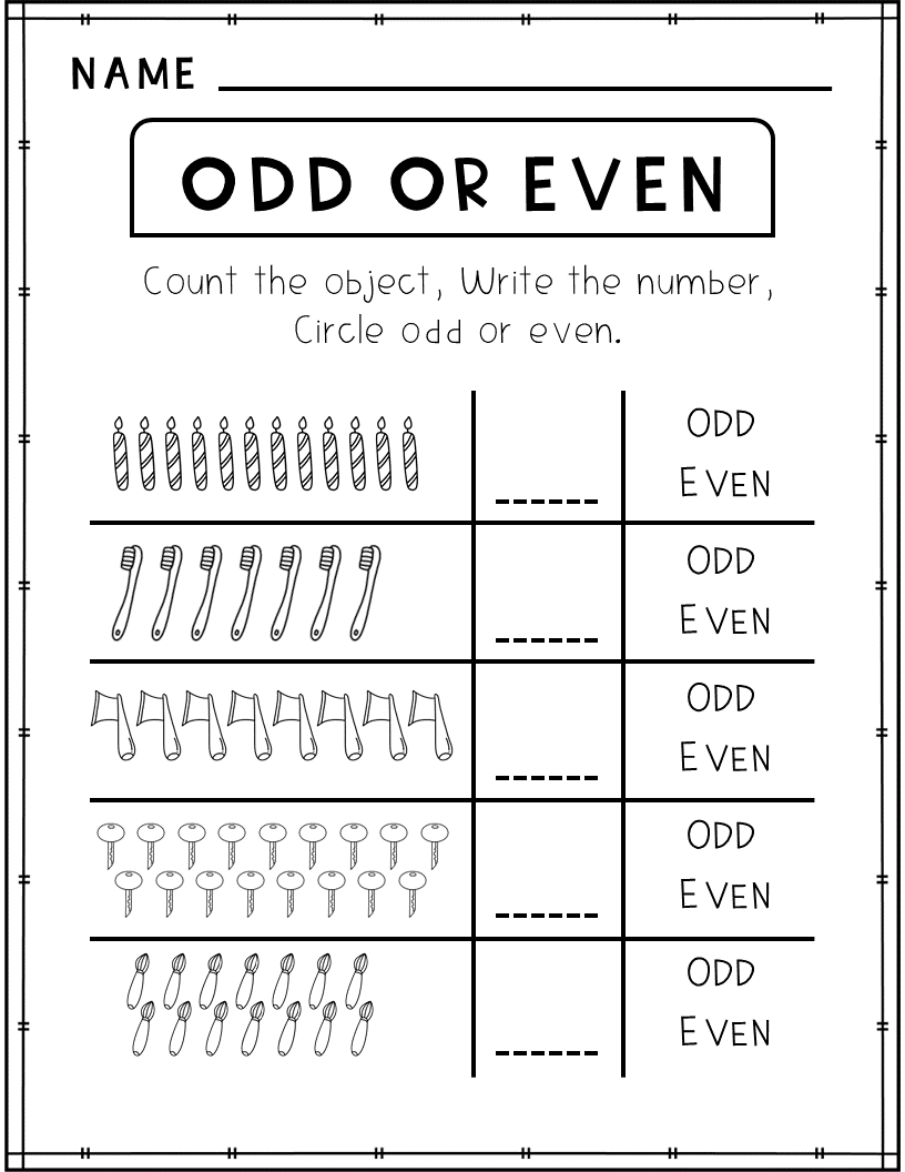 49 Odd and even numbers worksheets