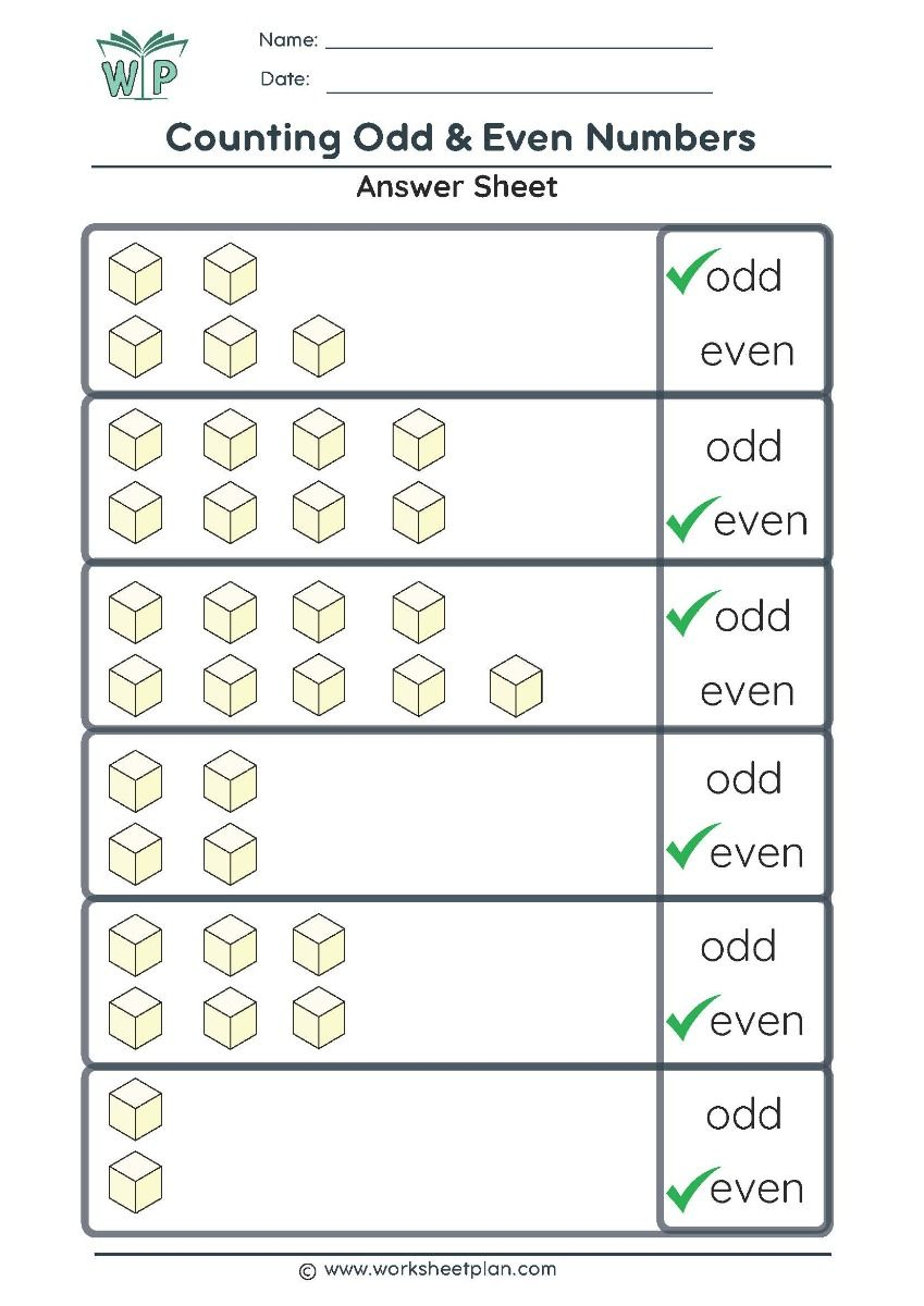 49 Odd and even numbers worksheets