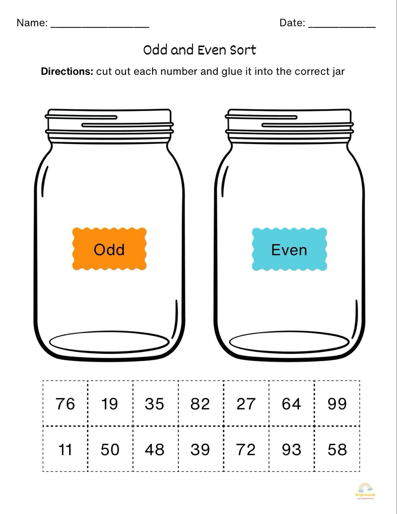 49 Odd and even numbers worksheets