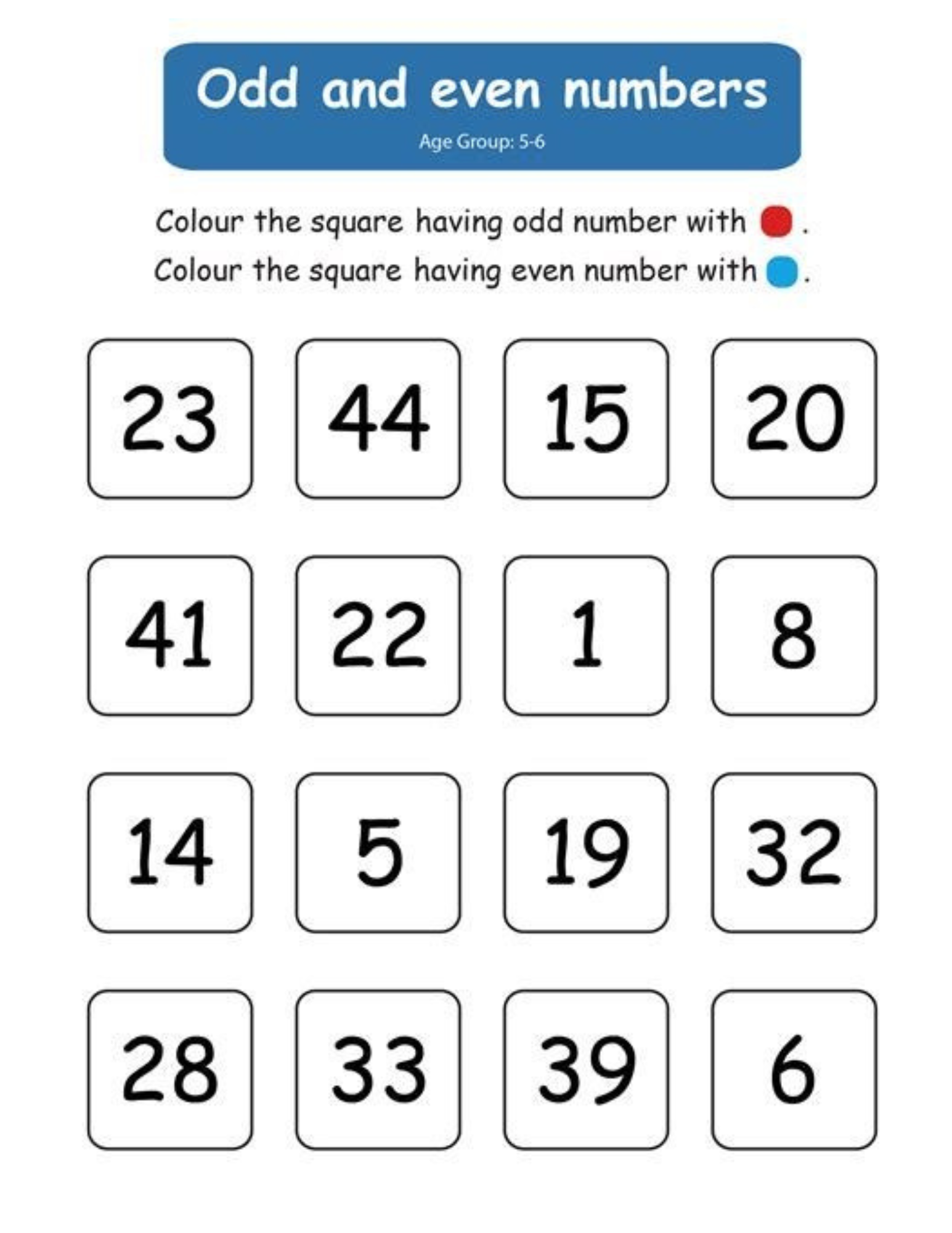 49 Odd and even numbers worksheets